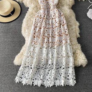 V Neck Lace Party Dresses