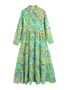 Foridol Paisley Print Shirt Dress