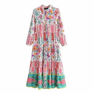 Foridol Paisley Print Shirt Dress