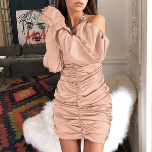 Off the shoulder on sale long sleeve short dress