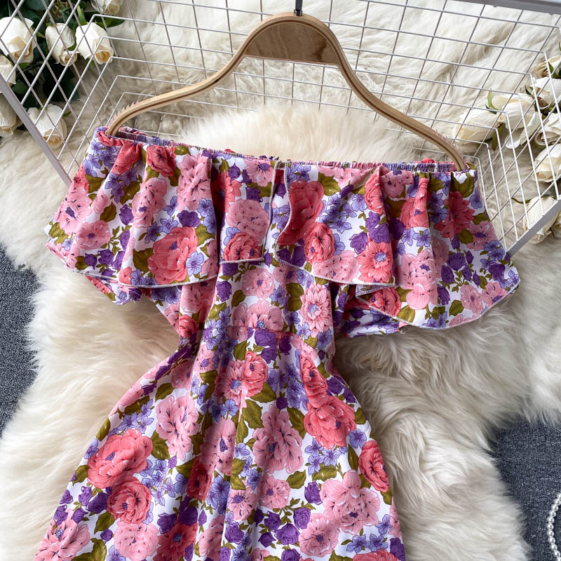 Boho Vintage off shoulder Dress