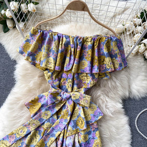 Boho Vintage off shoulder Dress