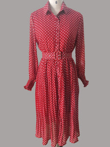 French Maxi Dress Polka Dot Dresses